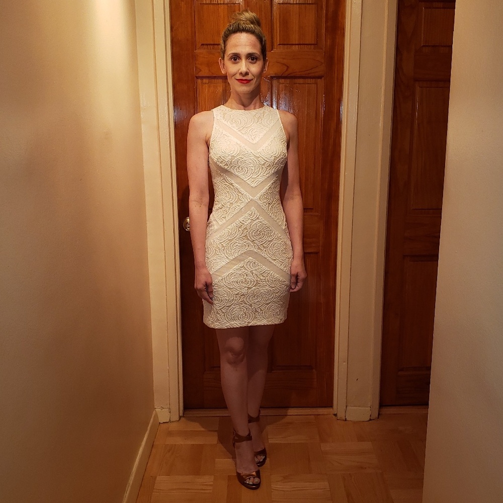 Cream lace dress